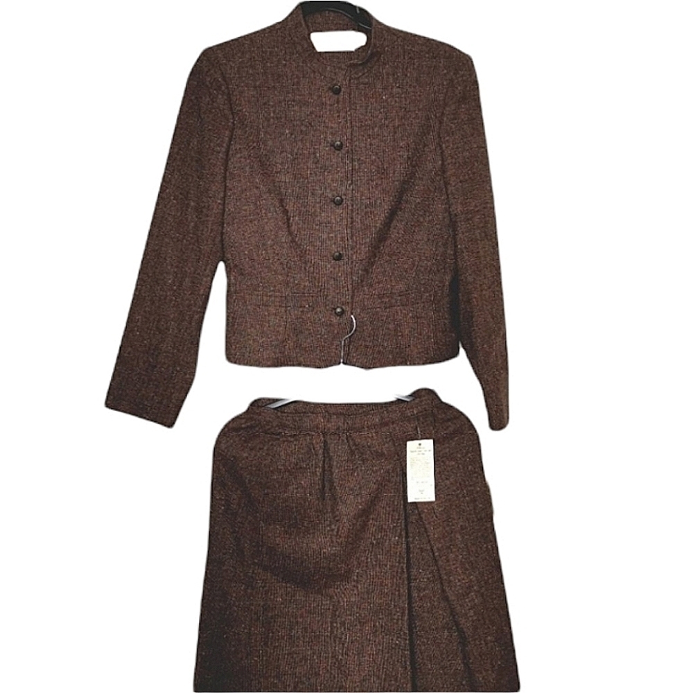 NWT Women's 10 Vtg USA Pendleton Misses Town & Country 2 Piece Set Jacket Skirt